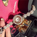 altın taş işlemeli lüks kol saati sk7945