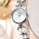 gümüş taşlı kordonlu zarif kol saati sk8032