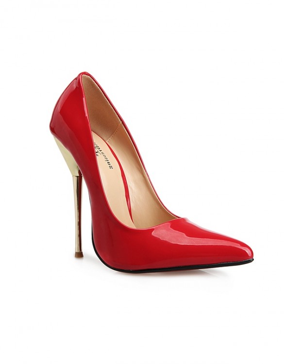 kırmızı metal topuklu rugan stiletto sk6414 kırmızı metal topuklu rugan stiletto sk6414
