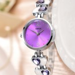 mor taşlı kordonlu zarif kol saati sk8032