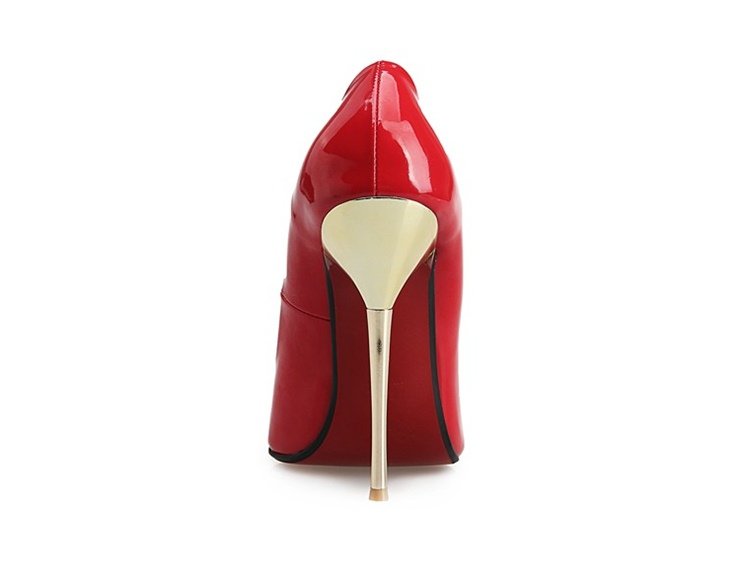 Metal Heel Patent Stiletto Heels for Women SK6414 - Image 11