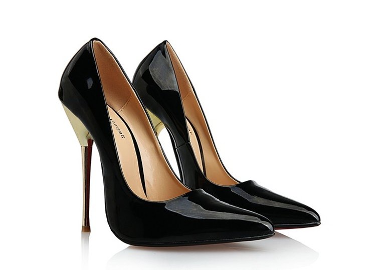 Metal Heel Patent Stiletto Heels for Women SK6414 - Image 14