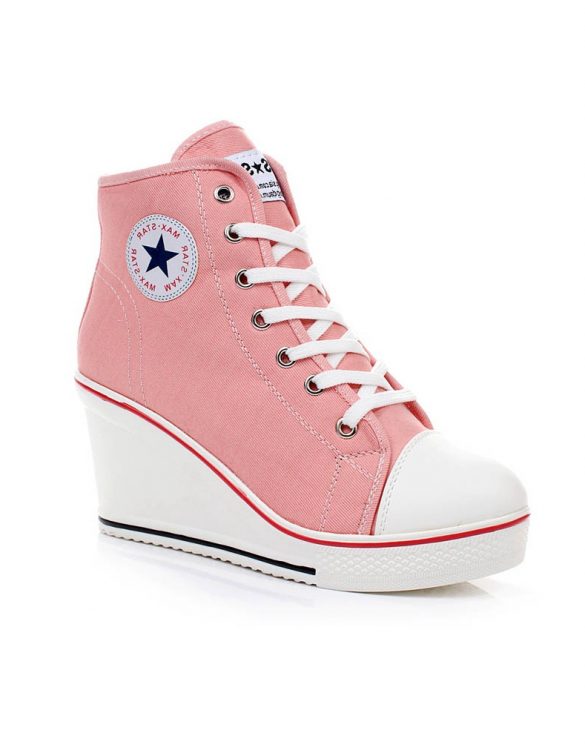 dolgu topuklu pembe converse sneaker spor ayakkabı sk10660 dolgu topuklu pembe converse sneaker spor ayakkabı sk10660