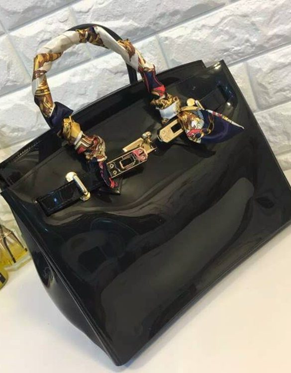 fularlı siyah silikon kol çantası sk10568 fularlı siyah silikon kol çantası sk10568