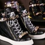 siyah beyaz taşlı sneakers