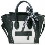 siyah beyaz trapeze çanta