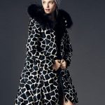 siyah beyaz uzun mont