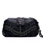 siyah kuru kafa detaylı çanta sk13567