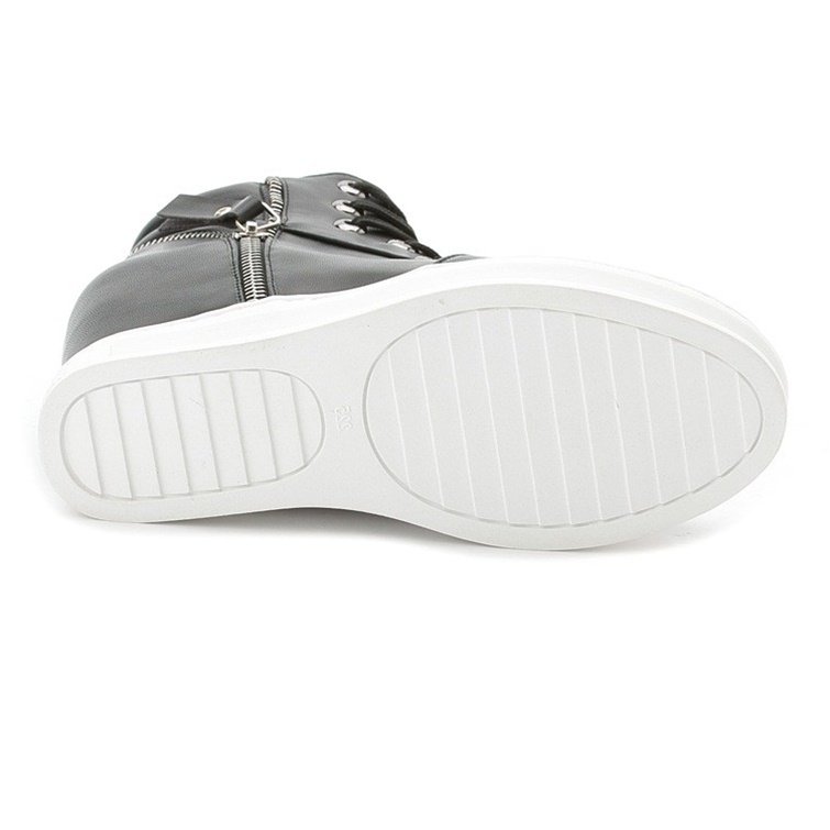 Hidden Heel Leather Sneakers for Women SK13509 - Image 7