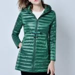 yeşil şişme puf bayan ceket sk14441