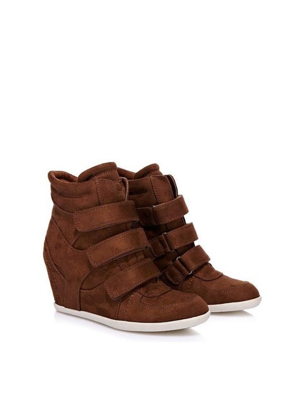 suede platform sneakers hidden wedge style