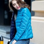 mavi çift taraflı bayan şişme mont sk15811