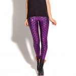 mor parlak spor bayan tayt sk15401