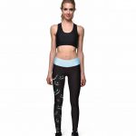 siyah gülen surat spor bayan tayt sk15416