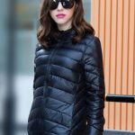 siyah çift taraflı bayan şişme mont sk15811