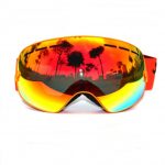turuncu çift lens unisex kayak gözlüğü sk15055