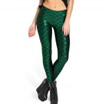 yeşil parlak spor bayan tayt sk15401