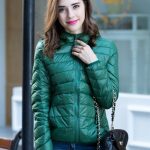 yeşil çift taraflı bayan şişme mont sk15811