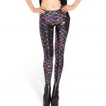 çok renkli parlak spor bayan tayt sk15401