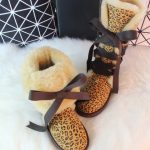 leopar kürklü ugg kar botu sk17939