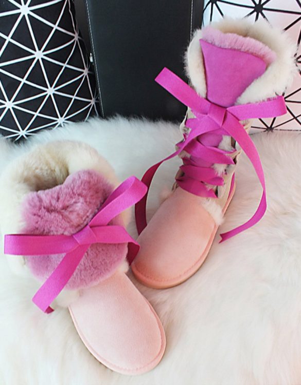 pudra kürklü ugg kar botu sk17939 pudra kürklü ugg kar botu sk17939
