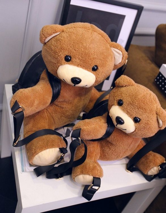 siyah deri pelüş ayı sırt çantası sk16791 siyah deri pelüş ayı sırt çantası sk16791