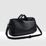 siyah zımbalı yumuşak deri çanta sk16782