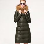 haki rakun kürklü uzun parka sk19519