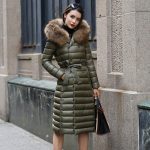 haki rakun kürklü şişme parka sk19021