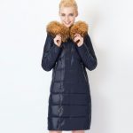 lacivert rakun kürklü uzun parka sk19519