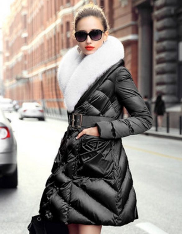 siyah kürk yaka kemerli parka sk19553 siyah kürk yaka kemerli parka sk19553