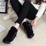 siyah gizli topuk fermuarlı sneaker sk19855