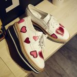 beyaz kalpli oxford platform ayakkabı sk20630