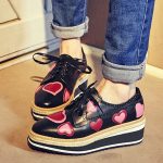 siyah kalpli oxford platform ayakkabı sk20630
