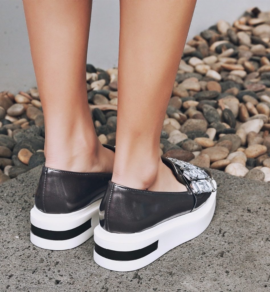 Rhinestone Platform Loafers for Women – Casual Shoes SK20649 - Image 8