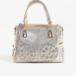 altın rengi taşlı kol çantası sk22386