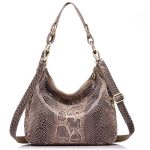 haki yılan desenli deri omuz çantası sk22361