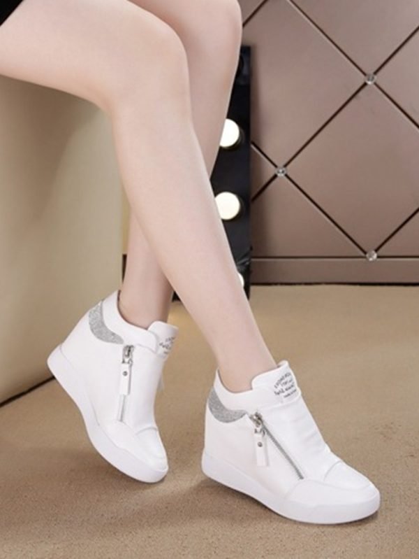 zipper wedge sneakers women style