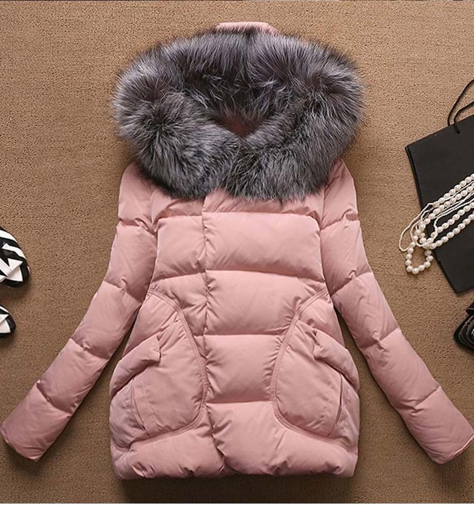 Куртка розовая женская зимняя
