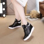 siyah taş işlemeli gizli topuk sneaker sk22652