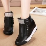 siyah taşlı gizli topuk sneaker sk22686