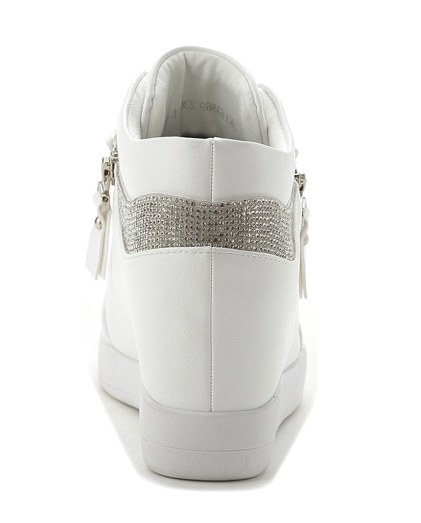 Hidden Wedge Sneakers for Women – Crystal Embellished SK22652 - Image 7