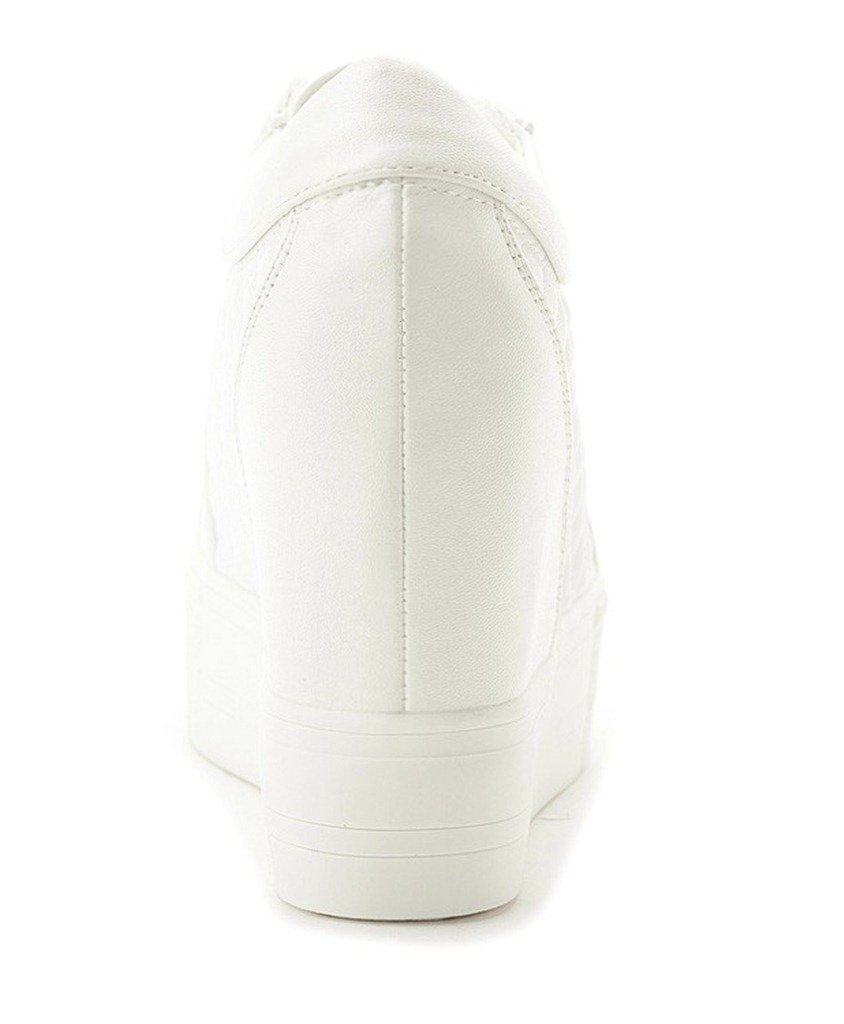 Hidden Wedge Platform Sneakers for Women – Crystal Detail SK22669 - Image 13