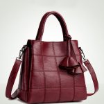 bordo dikiş detaylı deri çanta sk24439