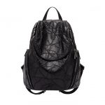 siyah dikiş detaylı sırt çantası sk24398