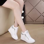 beyaz taşlı gizli topuk sneaker sk25629