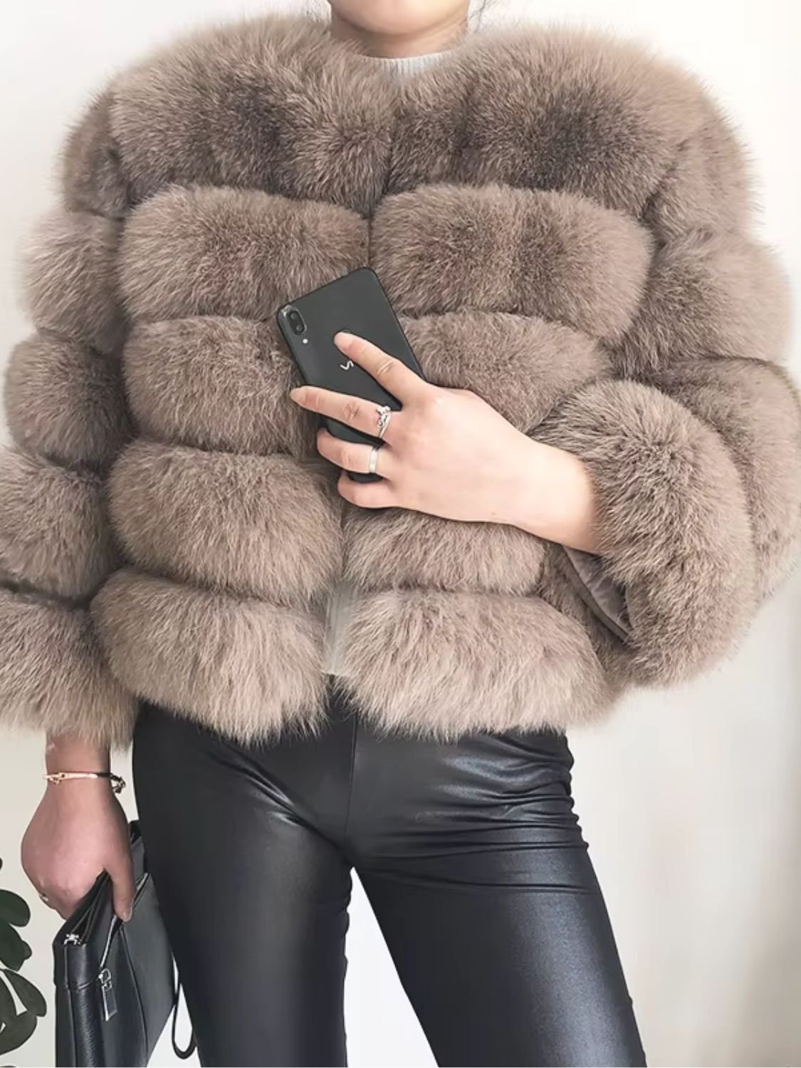 Fox Fur Jacket for Women – Luxury Winter Coat SK25985 - Image 5