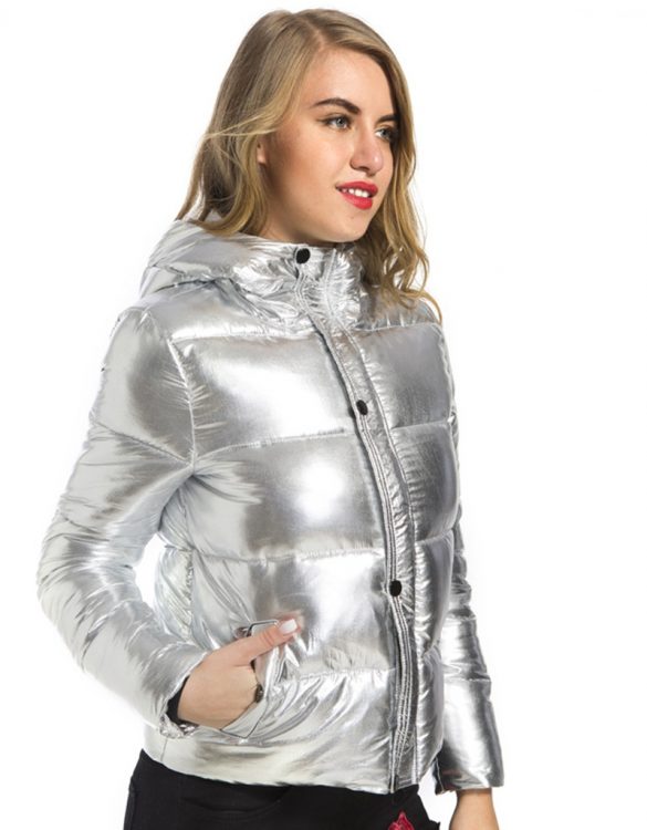 parlak gümüş rengi şişme mont sk25703 parlak gümüş rengi şişme mont sk25703