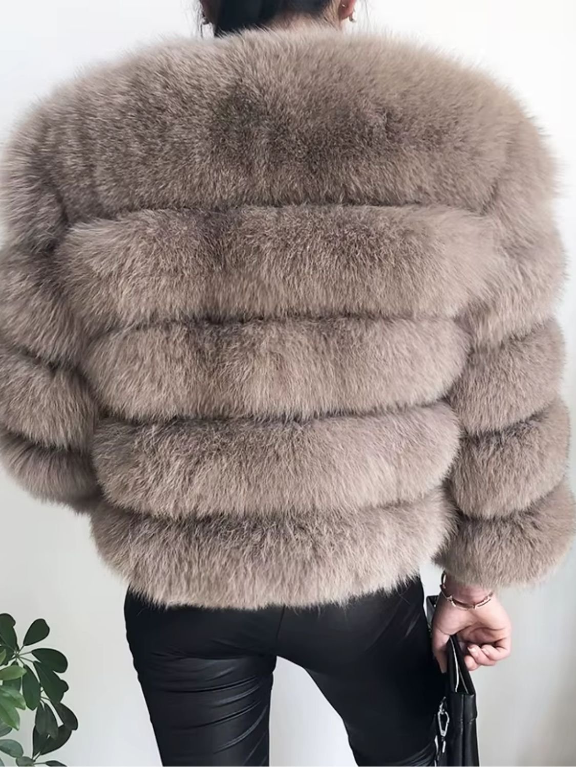 Fox Fur Jacket for Women – Luxury Winter Coat SK25985 - Image 4