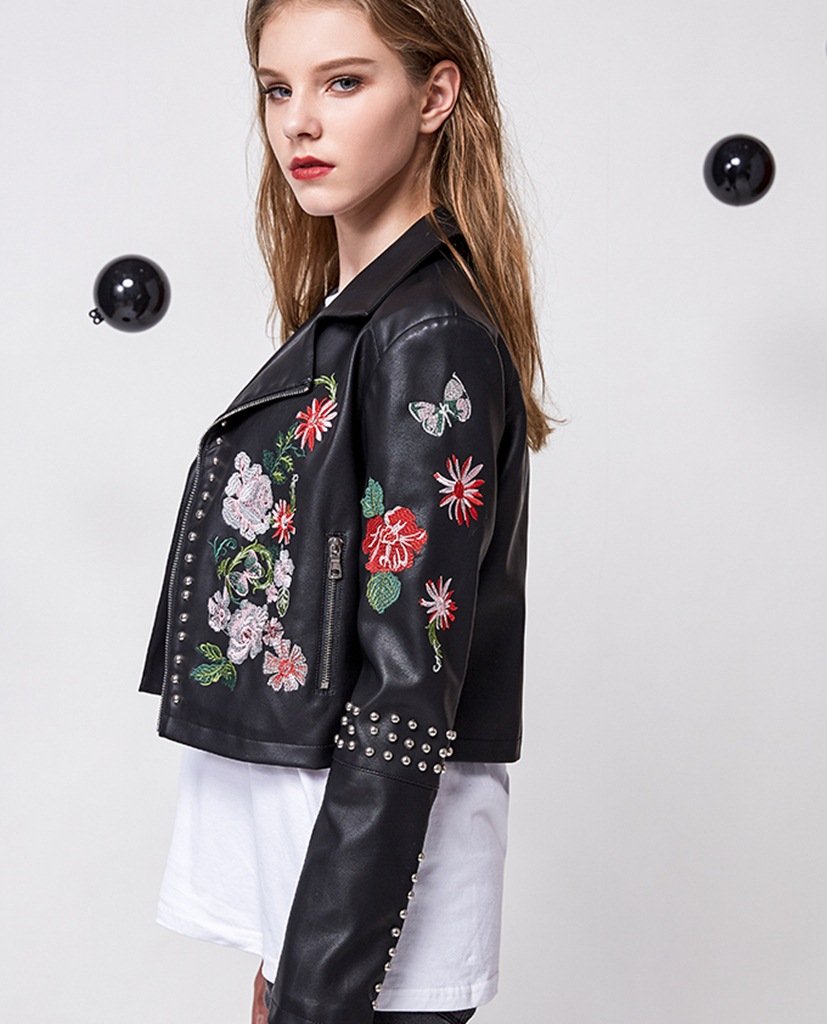 edgy jacket women fashion look